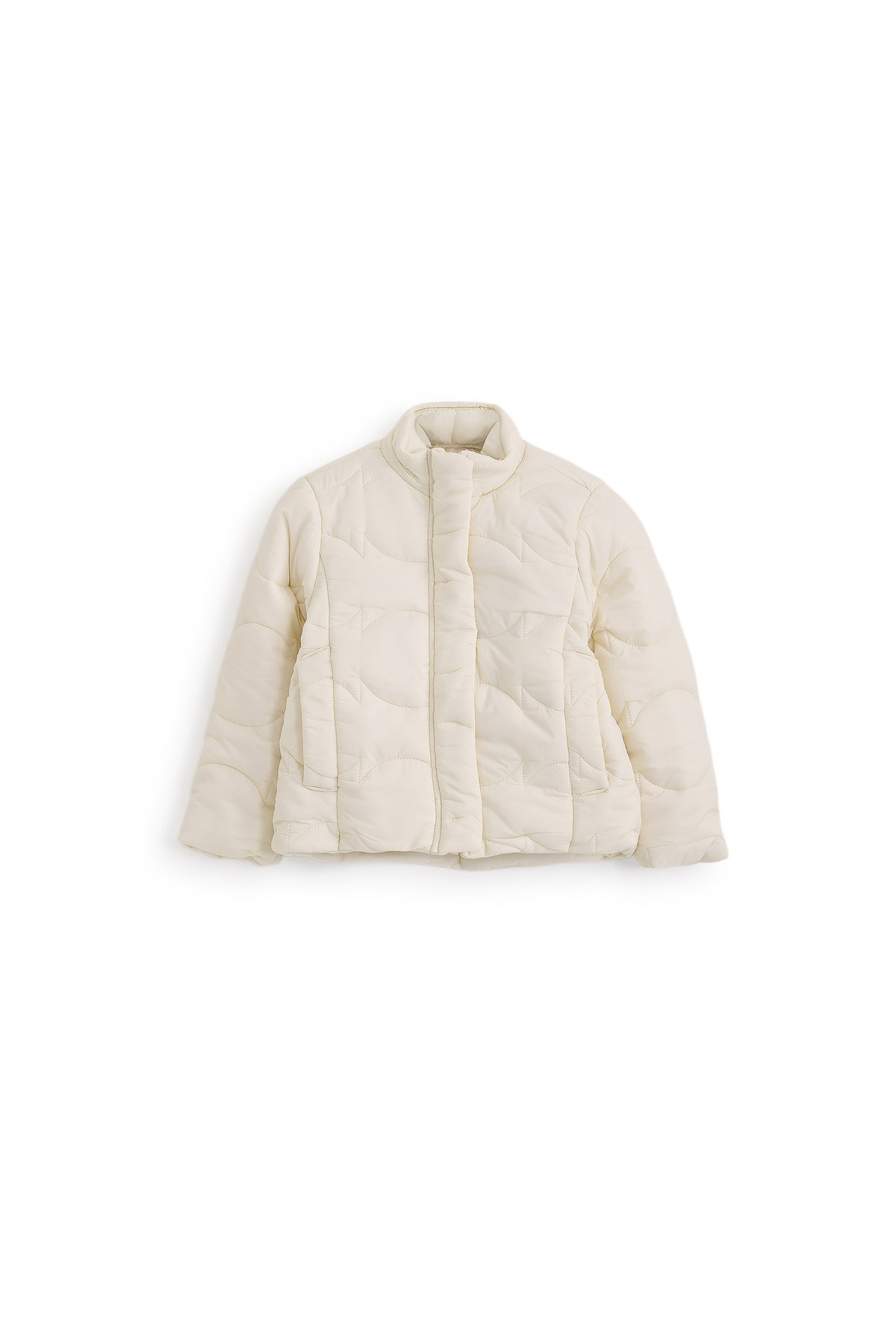 Girls Puffy Off-White Jacket