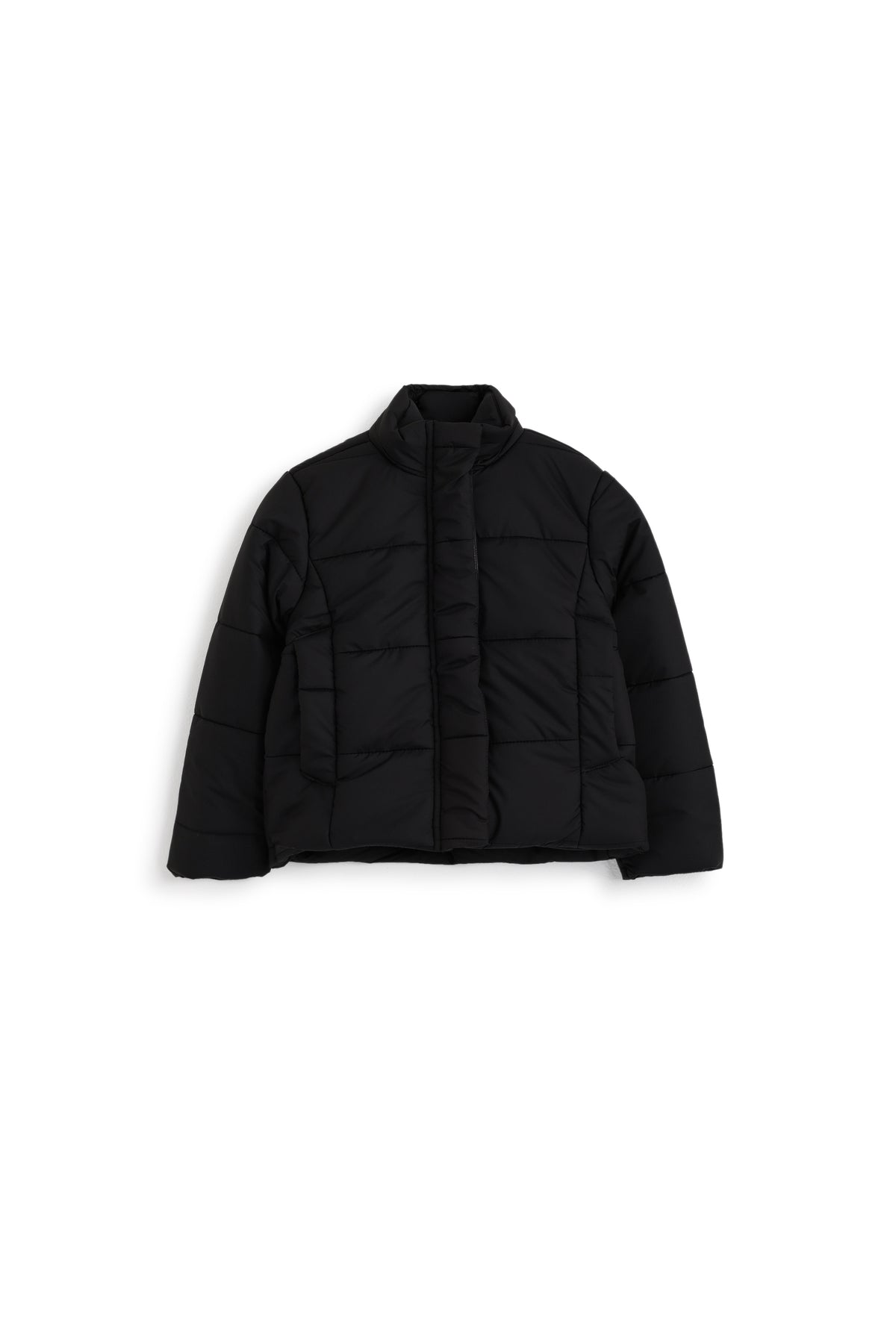 Girls Puffy Black Jacket