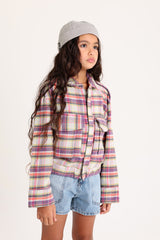 Soft Check Cropped Jacket