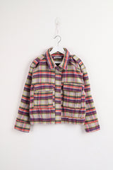 Soft Check Cropped Jacket