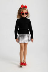 Classic Plaid Skirt - White