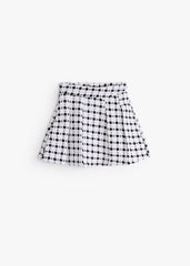 Classic Plaid Skirt - White