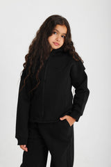 Zip-Up Hoodie PJ - Black