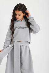 Cozy Tie-Up Hoodie PJ -Gray