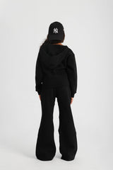 Wrap-Front & Flared Set  - Black