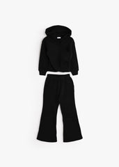 Wrap-Front & Flared Set  - Black