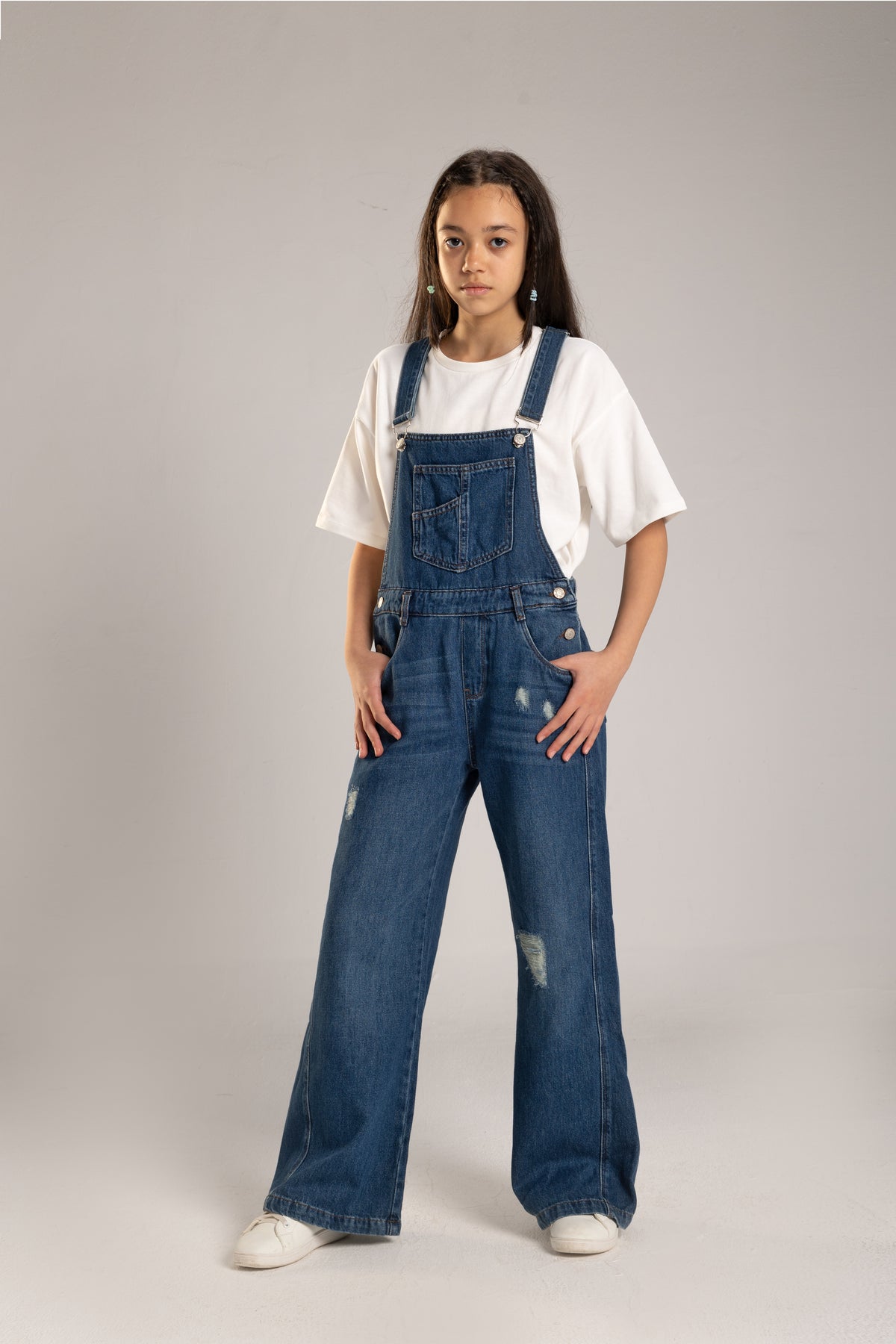 Wide leg Jeans Salopette