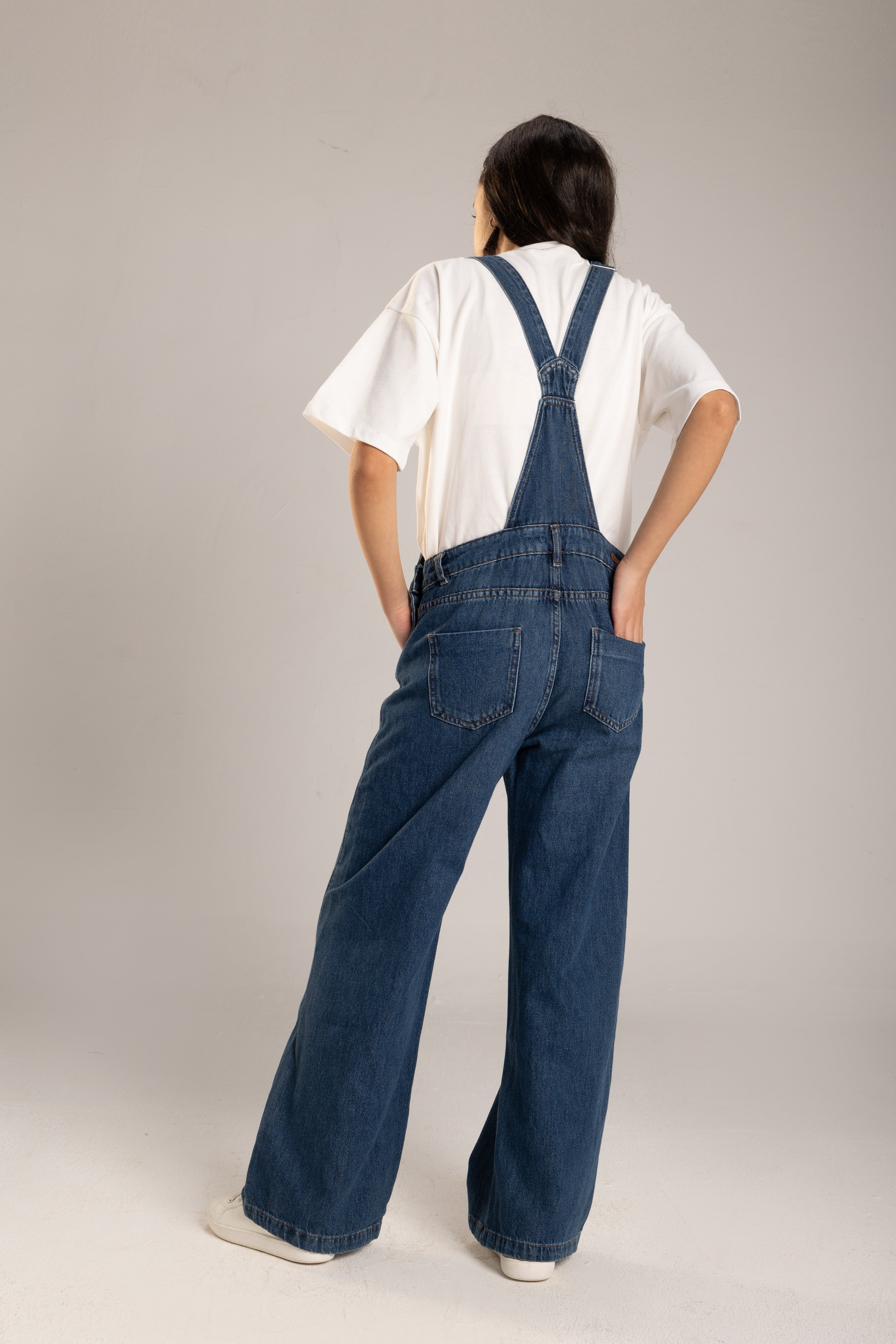 Wide leg Jeans Salopette