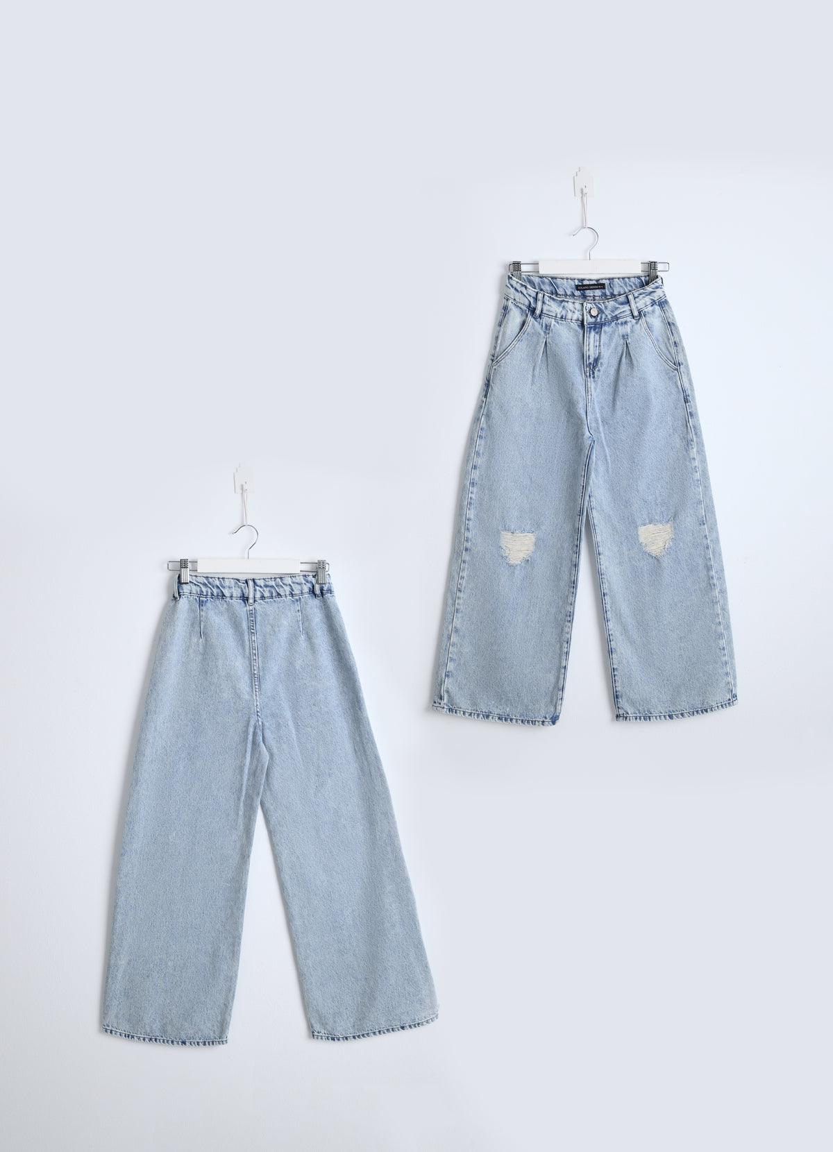 Wide Leg Ripped Jeans