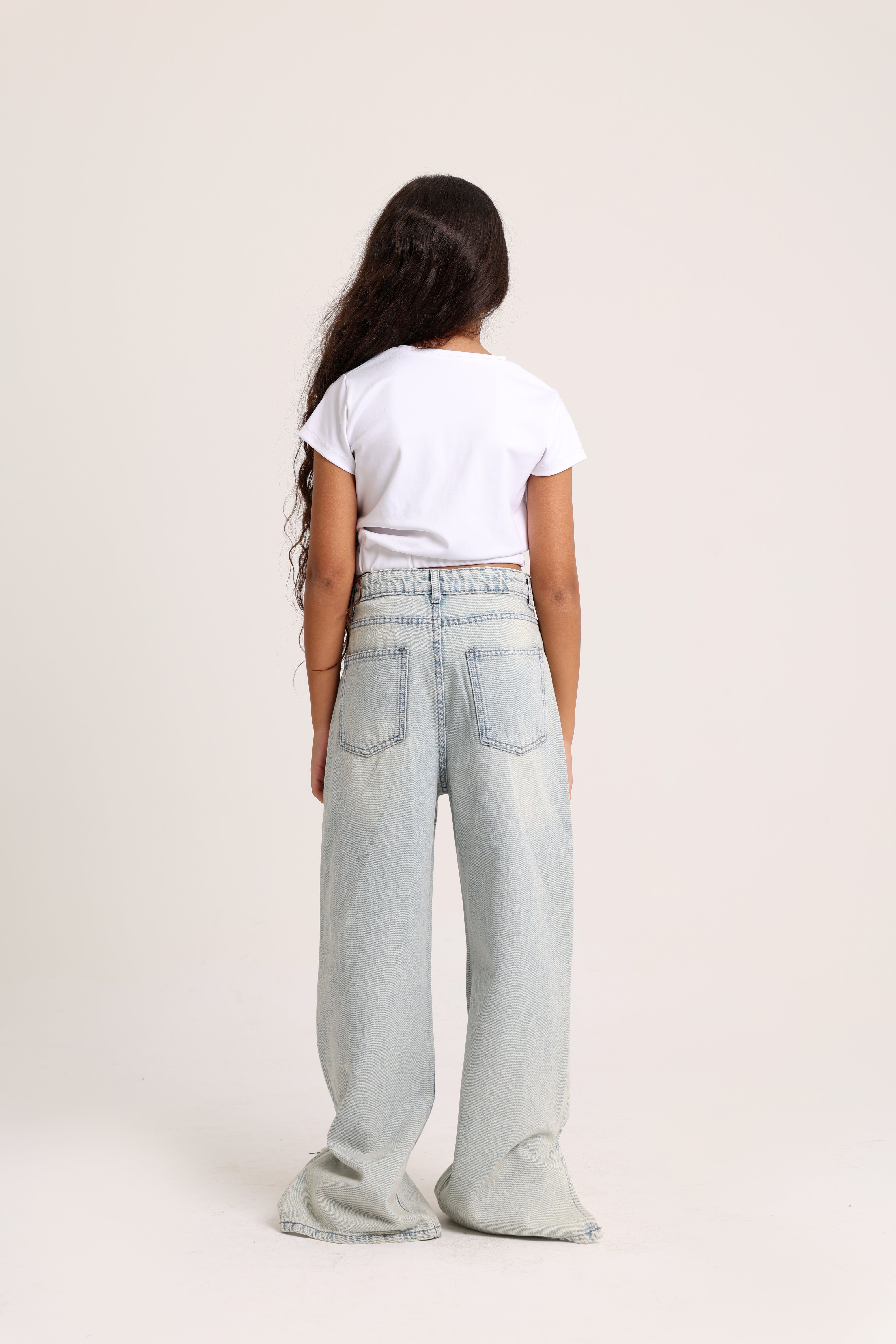 Ripped Knee Wide Leg Jeans