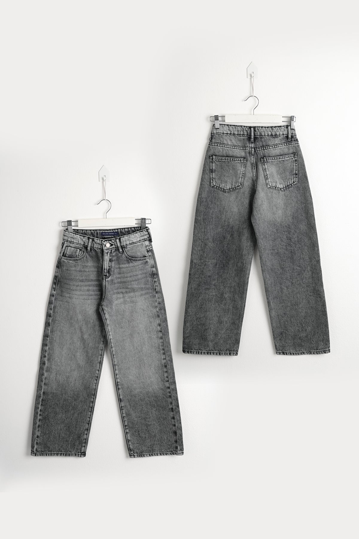 Light Gray Wide Leg Jeans