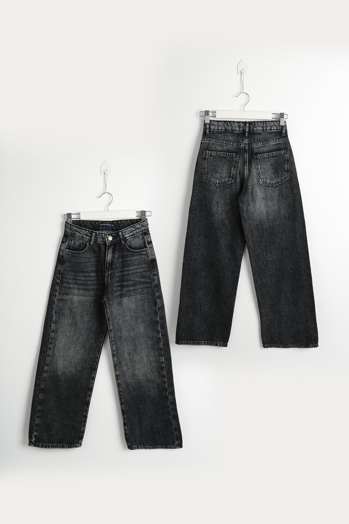 Dark Gray Wide Leg Jeans