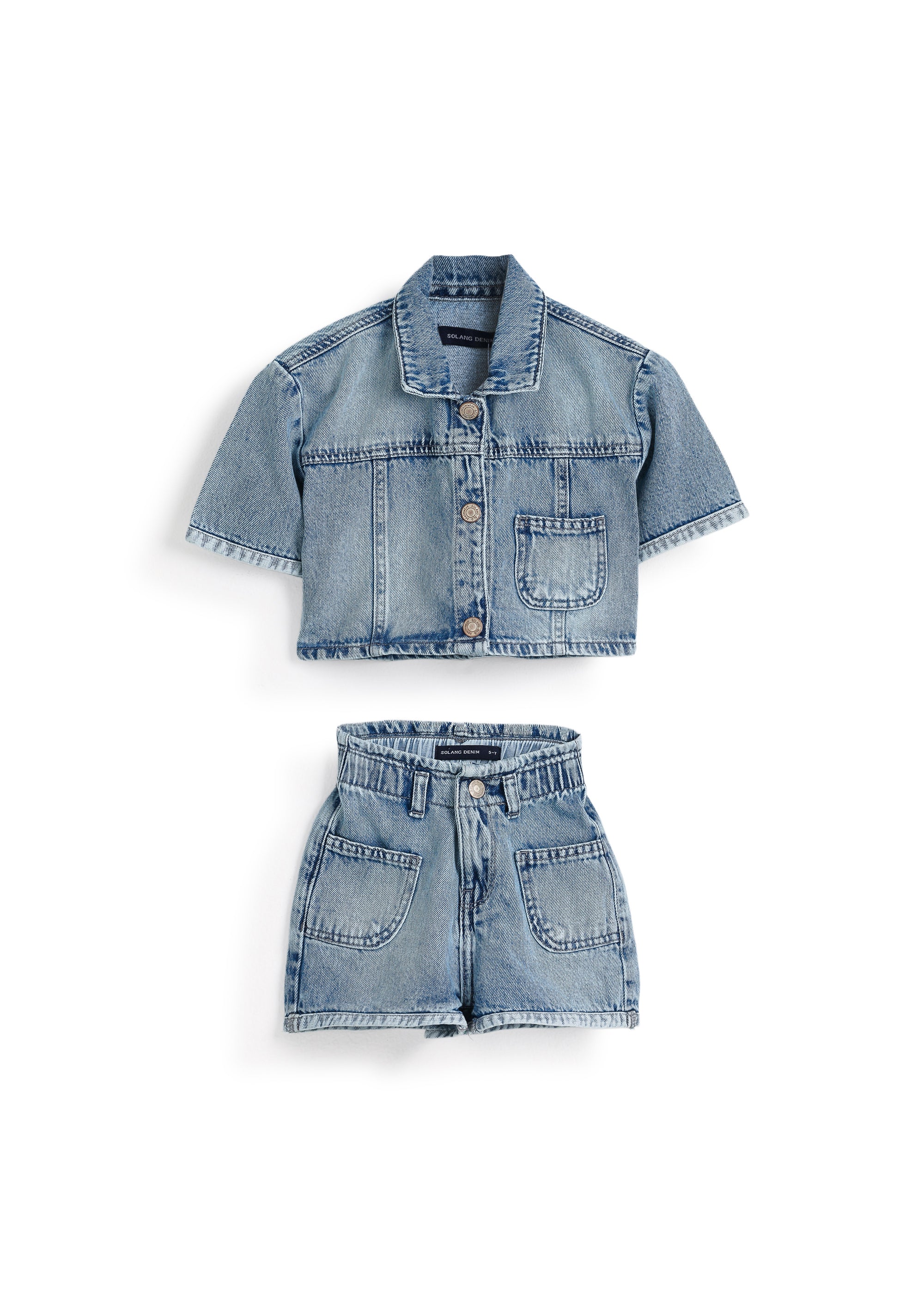 Denim Co-ord Set - Light Blue
