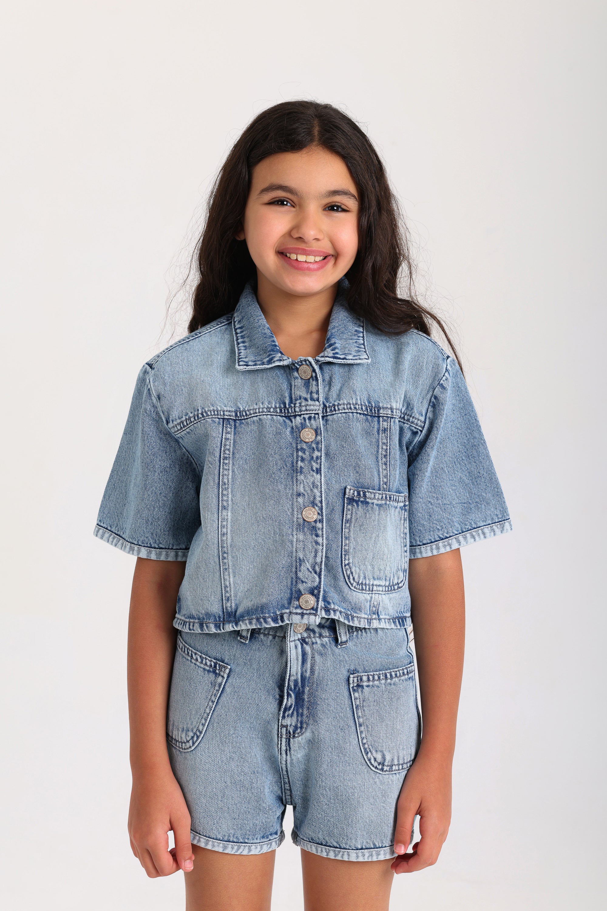 Denim Co-ord Set - Light Blue