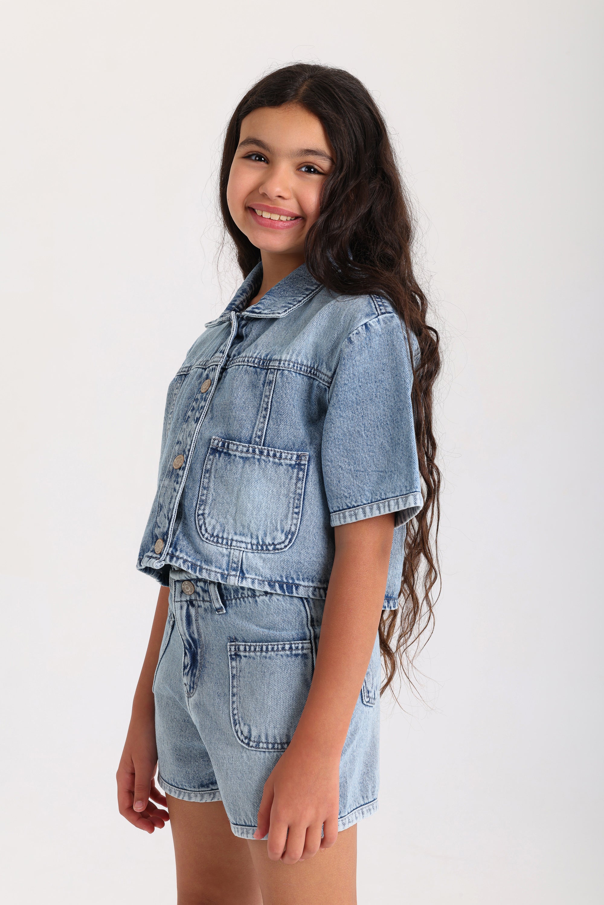 Denim Co-ord Set - Light Blue