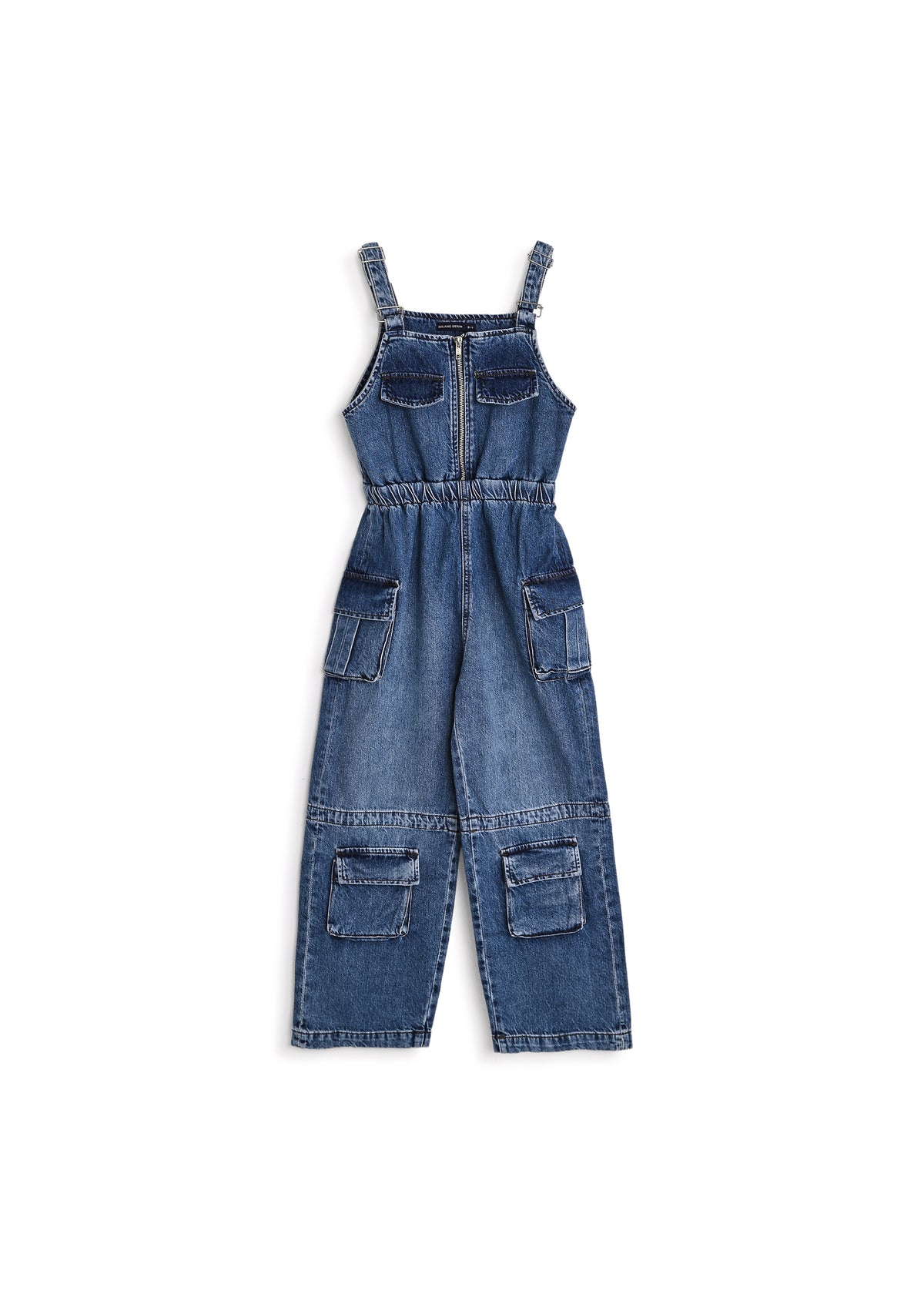 Pocket Parade Denim Overall - Dark Blue