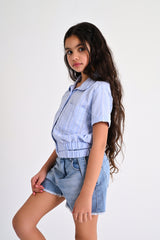 Shirt Like Top Light Blue