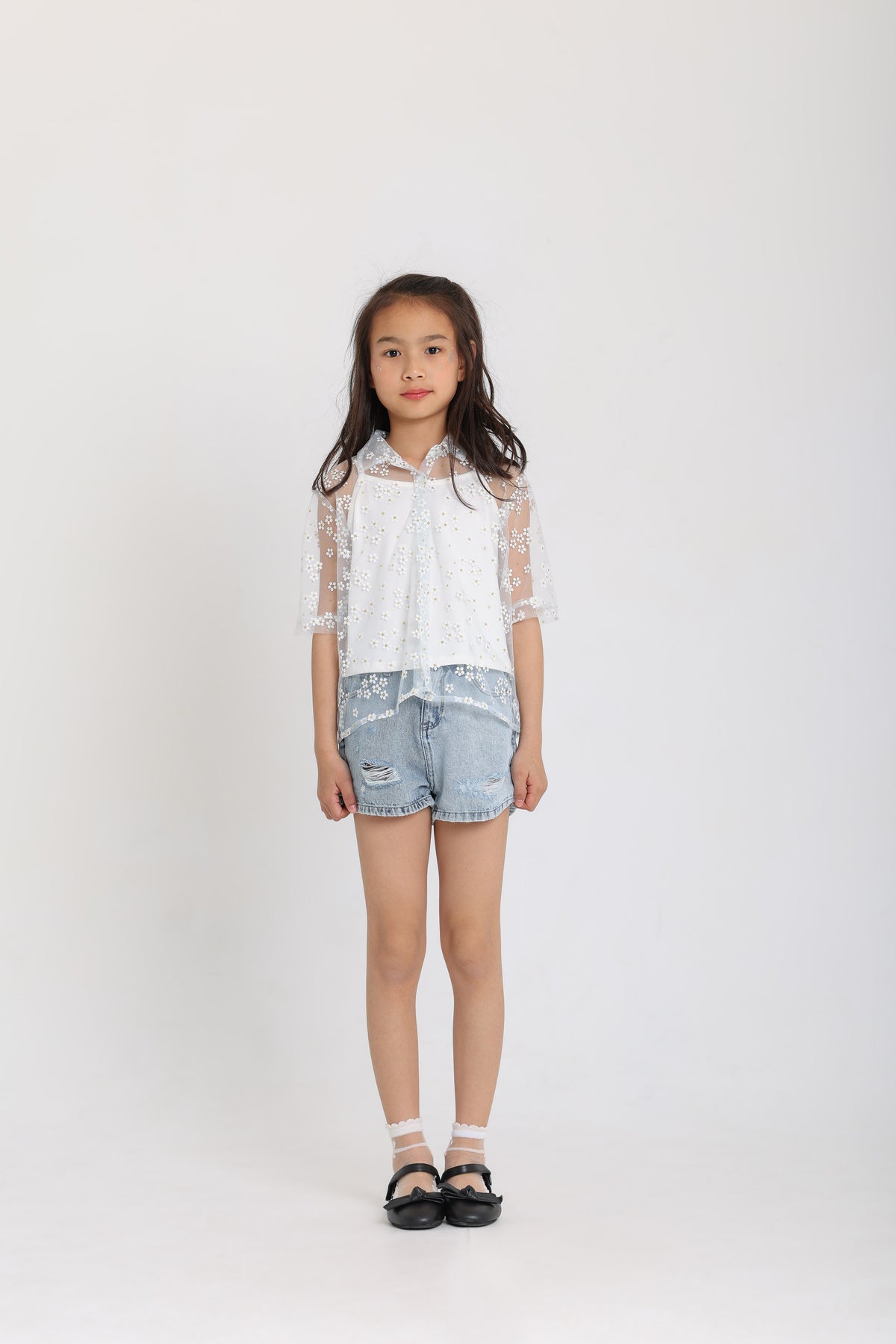 Flory Transperant White Blouse