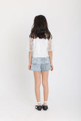 Flory Transperant White Blouse