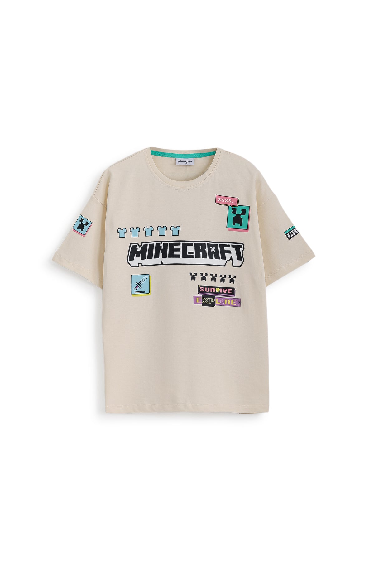 Minecraft T-shirt - Beige