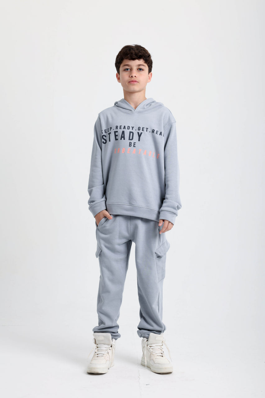 Cozy Spring Cotton Gray Tracksuit