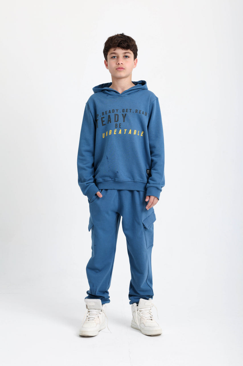 Cozy Spring Cotton Indigo Tracksuit