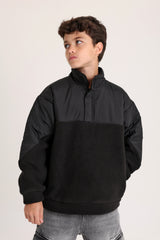 High Pile Black Sweetshirt