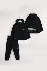 Soft Plat Track Suit Black Set