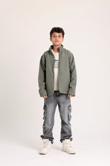 Softshell Zip Olive Green Jacket