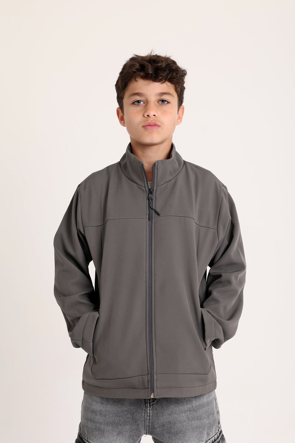 Softshell Zip Gray Jacket