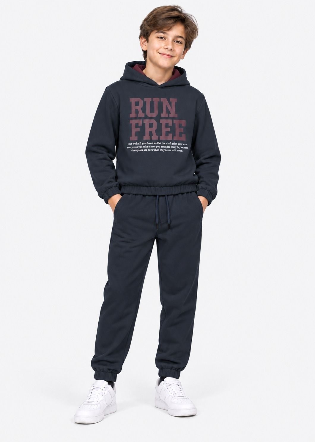Soft Polar Run Free Hoodie Set
