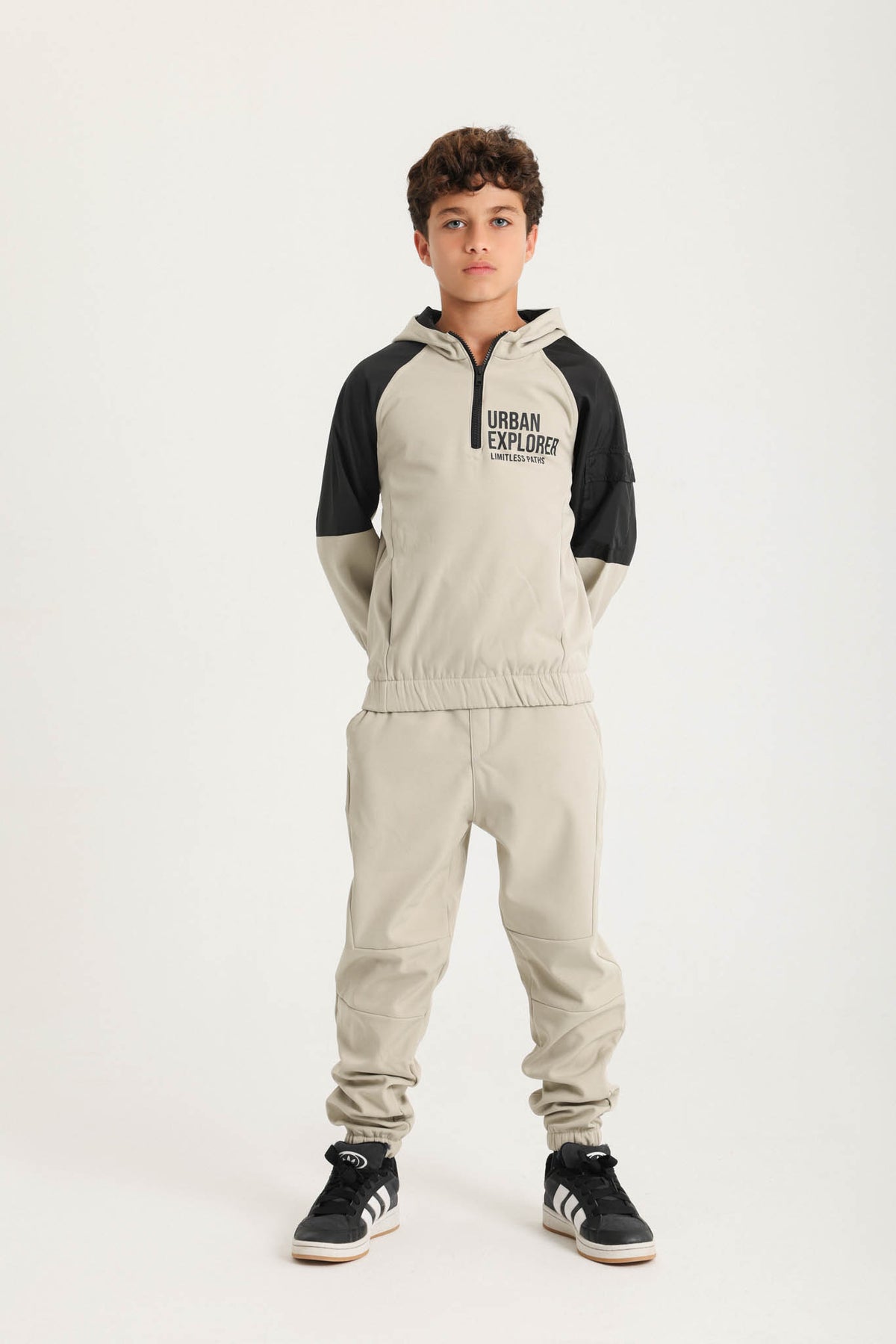Soft Polar Two-Tone Hoodie Set