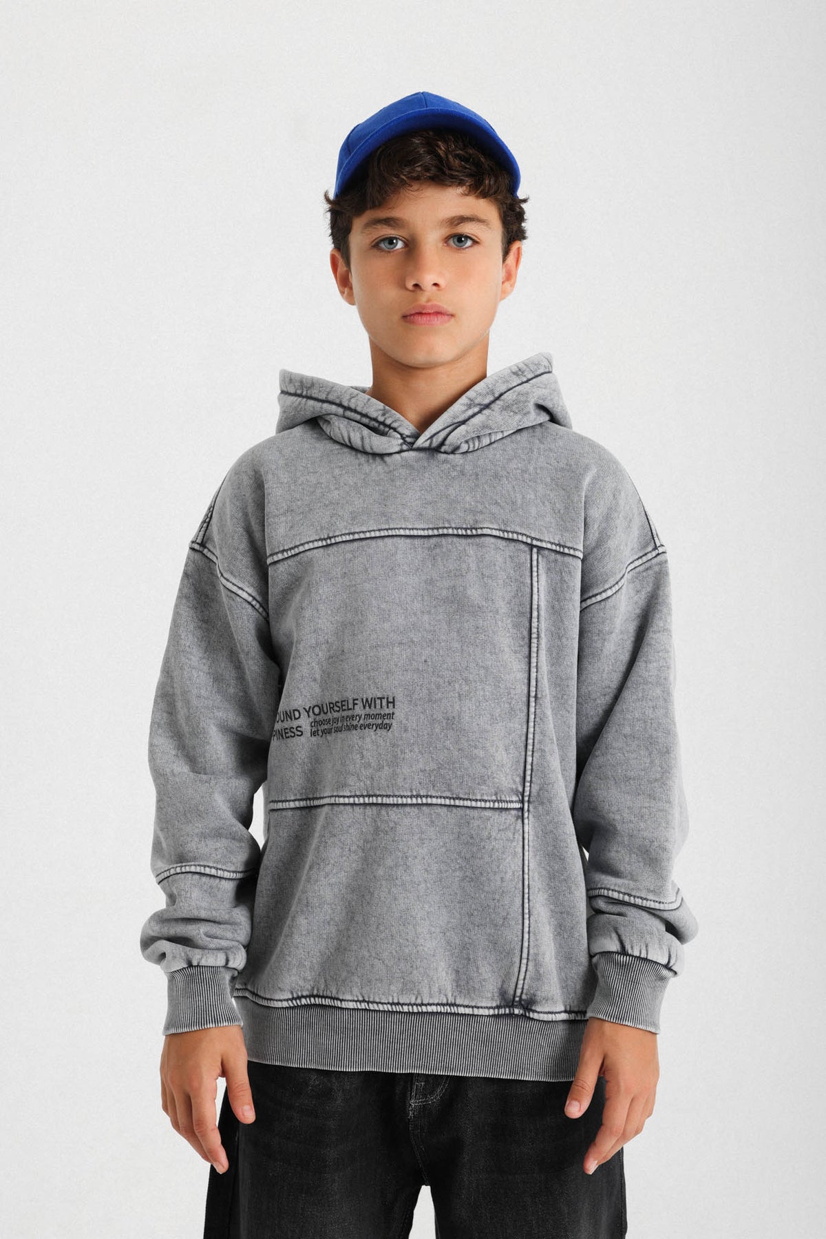 Vintage Wash Hoodie - Gray