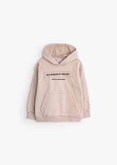Front Patch Hoodie - Beige