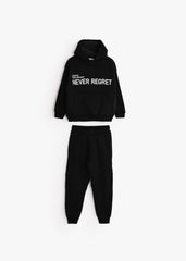 Never Regret Hoodie PJ - Black