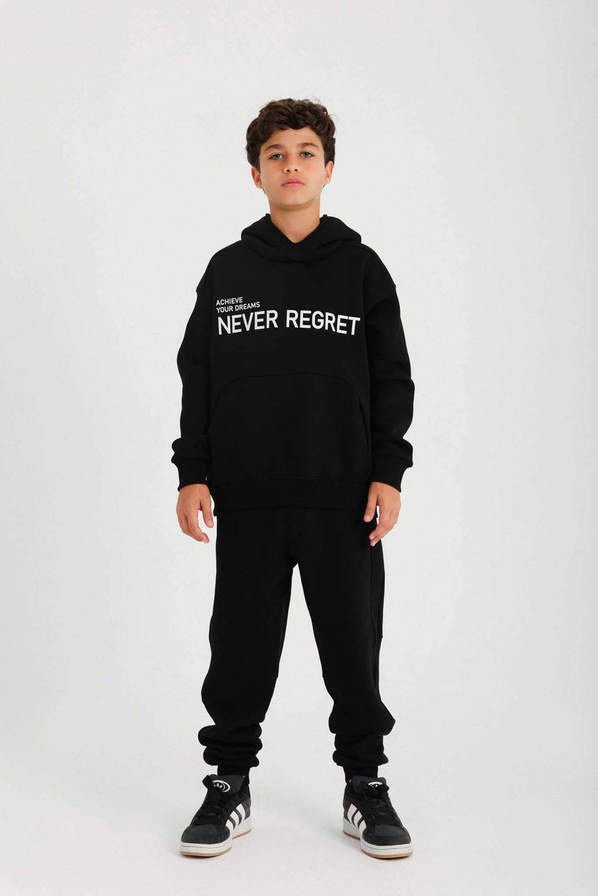 Never Regret Hoodie PJ - Black