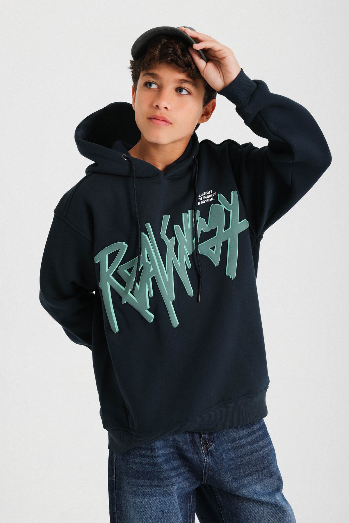 Navy Graphic Hoodie