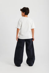 Wide Leg Sweatpants -Dark Blue