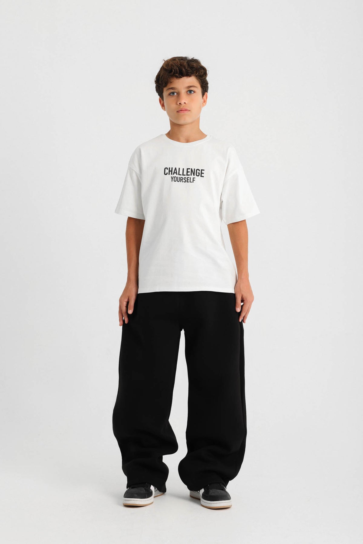 Wide Leg Sweatpants - Black