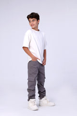 Cargo Gabardine Dark Gray Pants