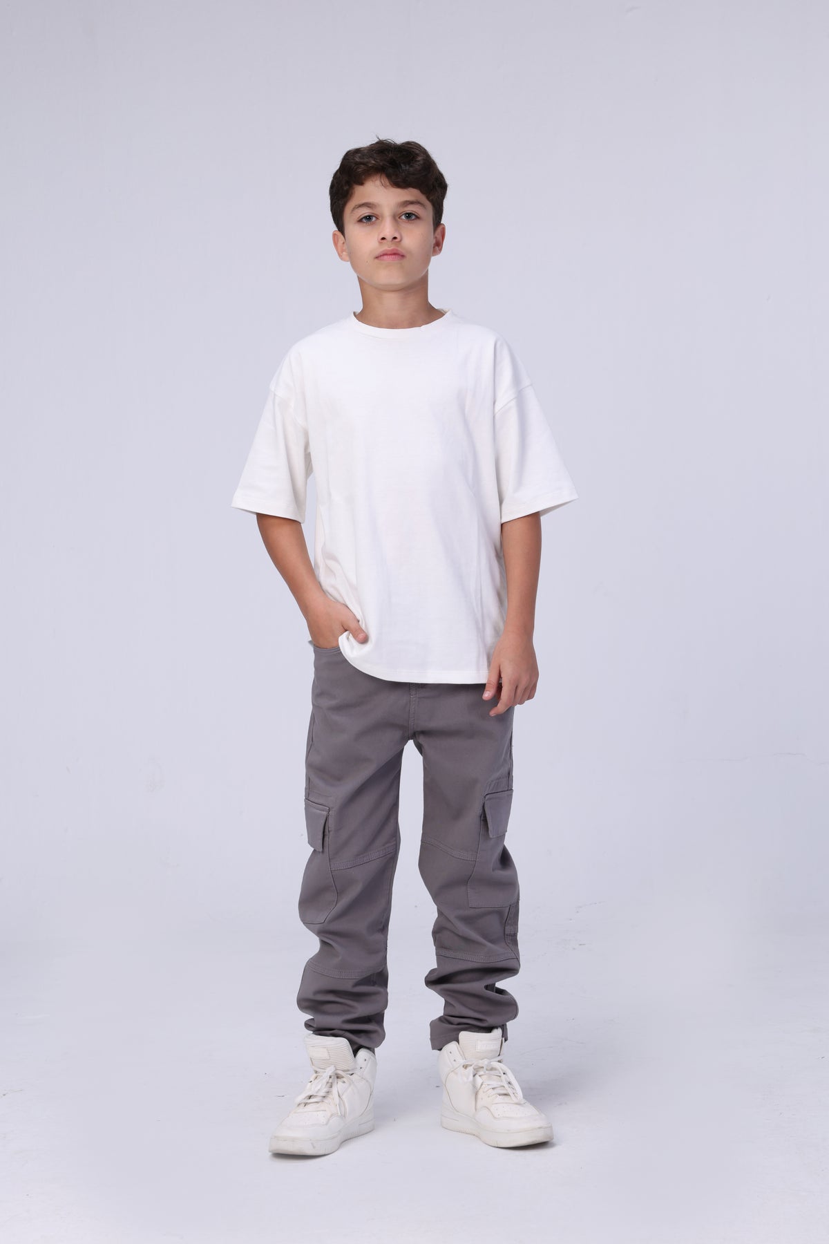 Cargo Gabardine Dark Gray Pants
