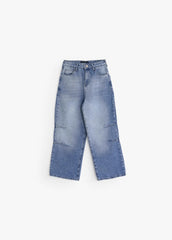 Relaxed Fit Panel Denim - Light Blue