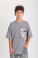 Anime Teen T-shirt - Gray