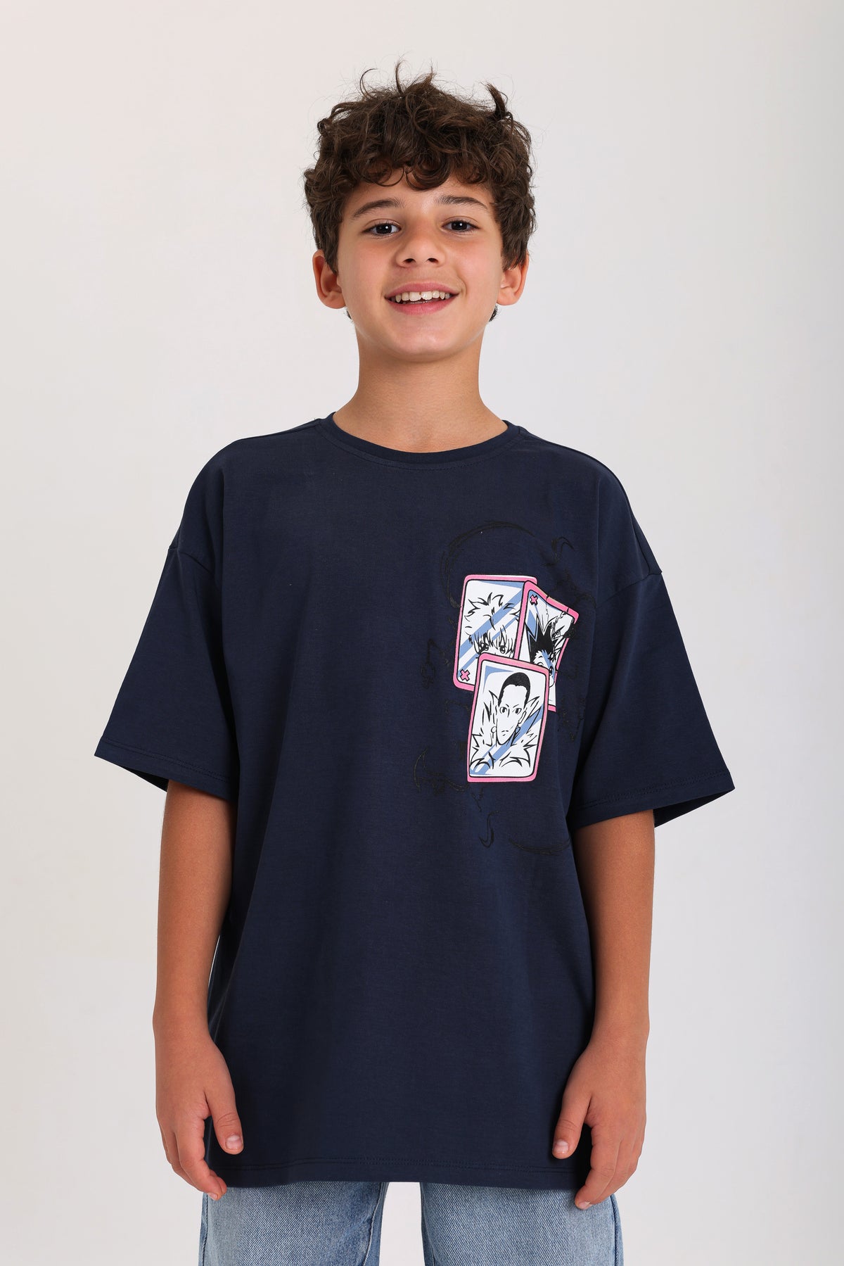 Anime Teen T-shirt - Dark Blue