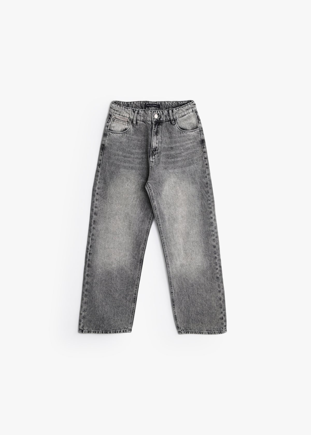 Straight-Leg Jeans - Light Gray