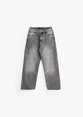 Straight-Leg Jeans - Light Gray