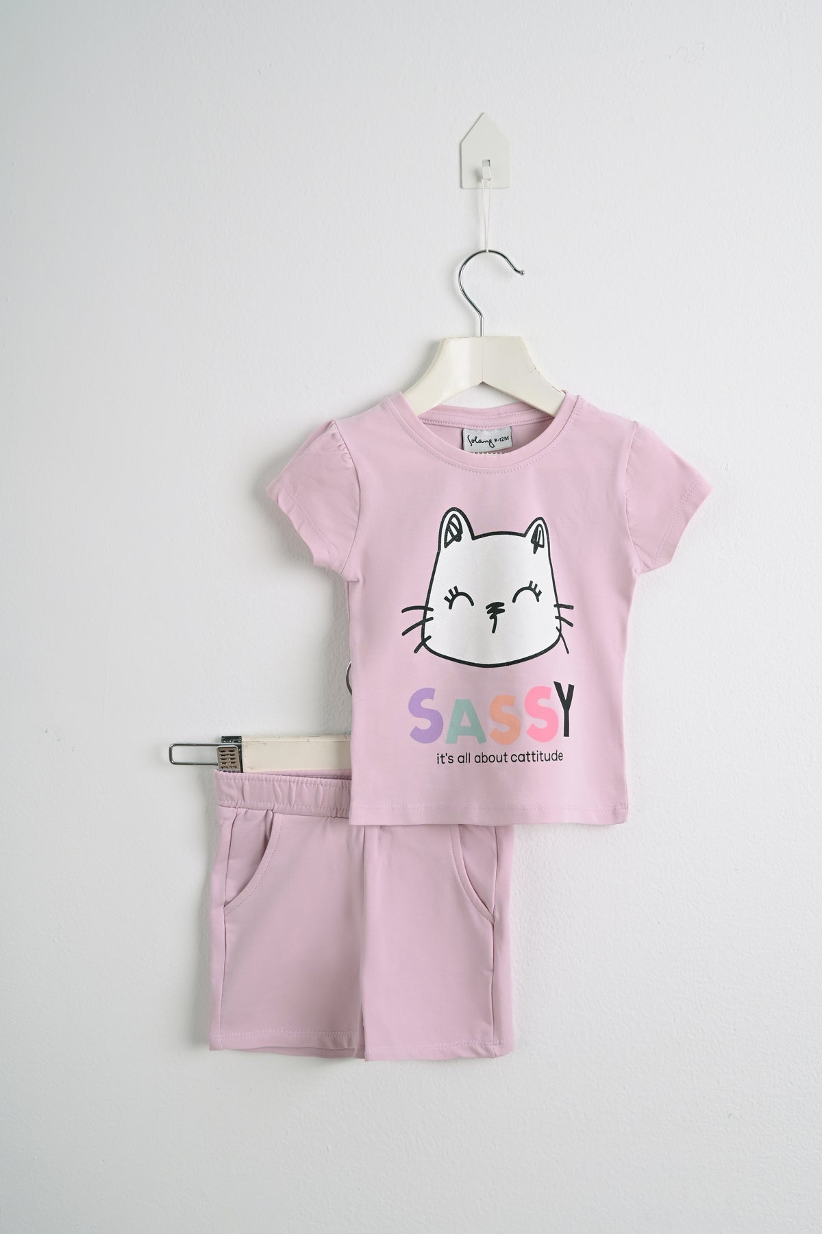 Sassy Cat Baby Girl Purple Set