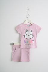 Sassy Cat Baby Girl Purple Set