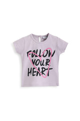 Folow UR Heart T-shirt - Purple