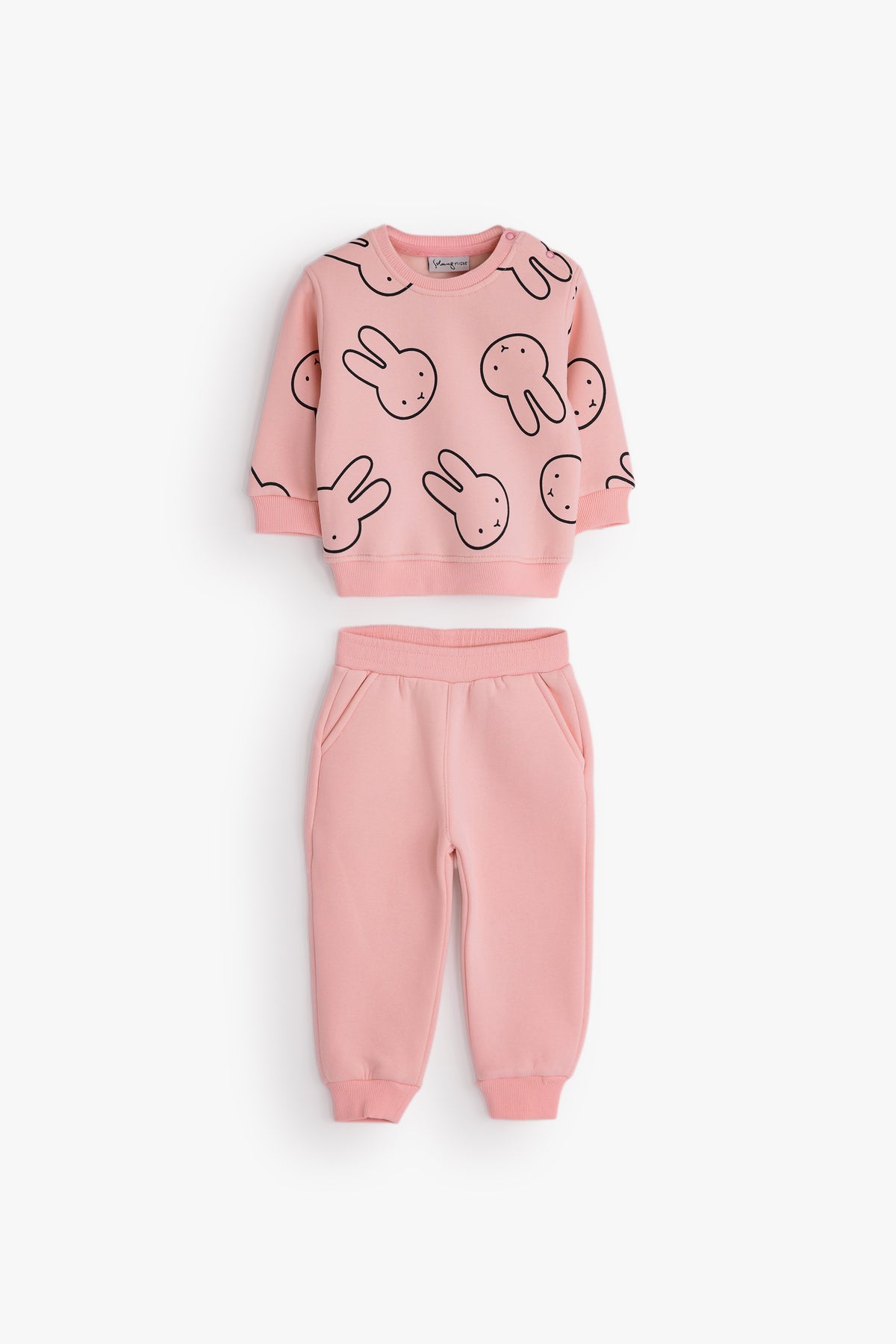 Bunny Print Jogger Baby Set - Somo